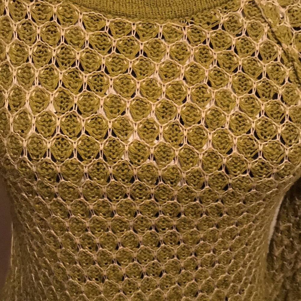 Anthropologie Lime Green Sweater
